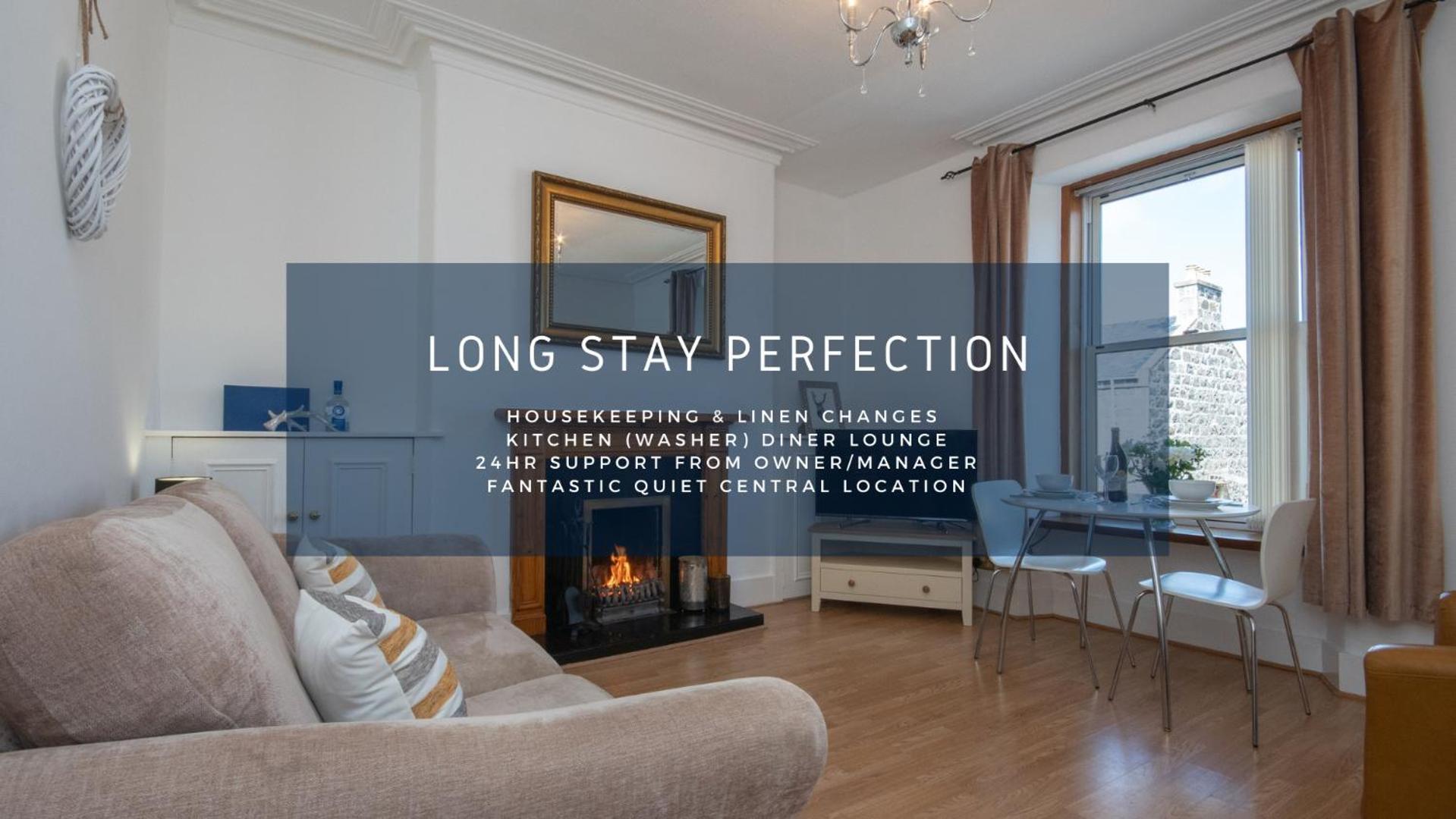 Dwellcome Home Ltd 1 Bed Apt, Half Mile To Union Street Yet Quiet, Free Parking, Fast Wifi, Ideal For Long Term Contractor, Etc Stays, Fully Equipped Kitchen, Regular Housekeeping Option - See Our Site For Assurance アバディーン エクステリア 写真